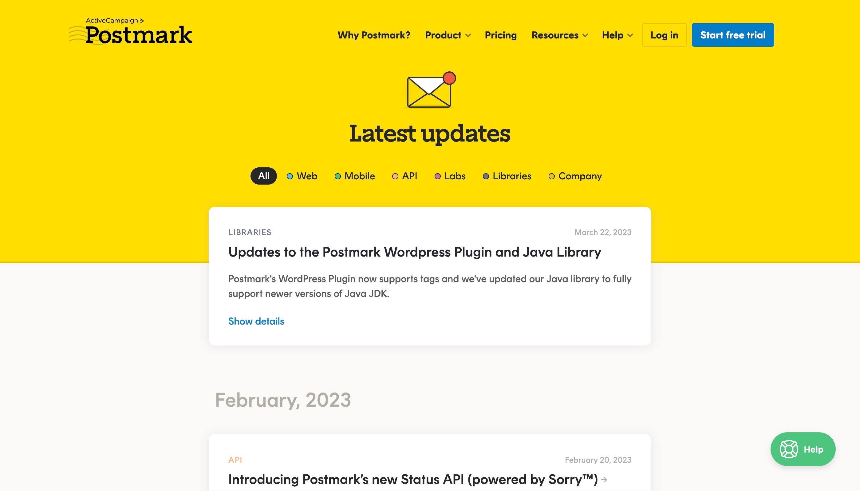 Preview of Postmark's changelog