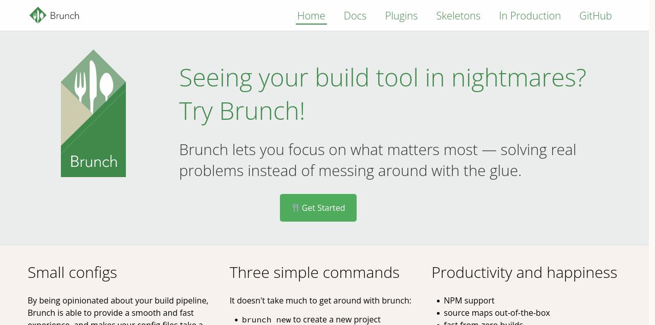 Screenshot of the Brunch website